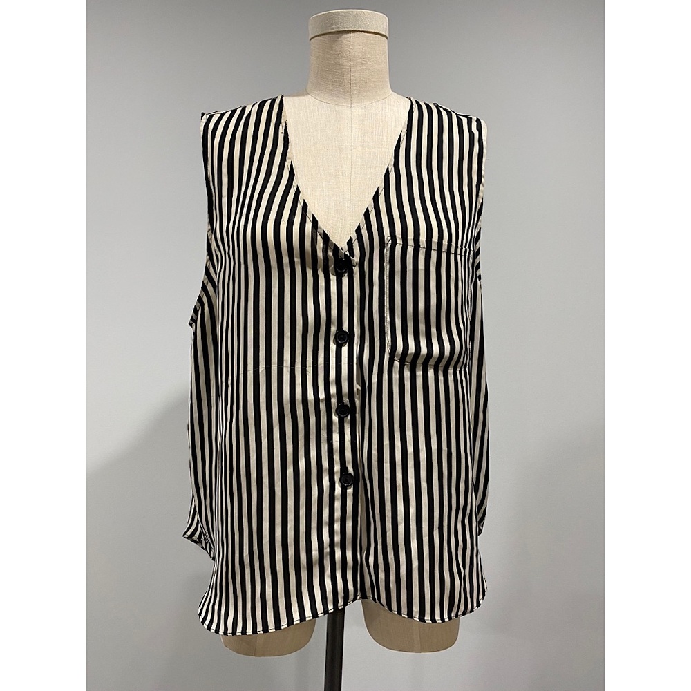 Urban Outfitters Stripe Vneck Blouse Size M